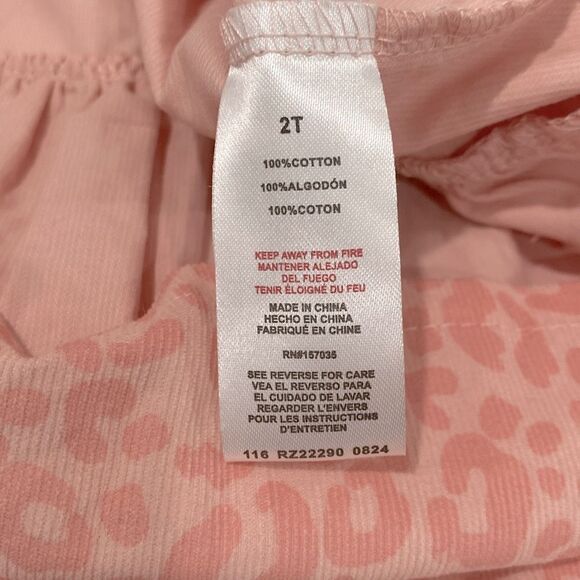 Rachel Zoe Pink Casual Sundress With Long Sleeves Pink Leopard Print Size 2T - Picture 4 of 5